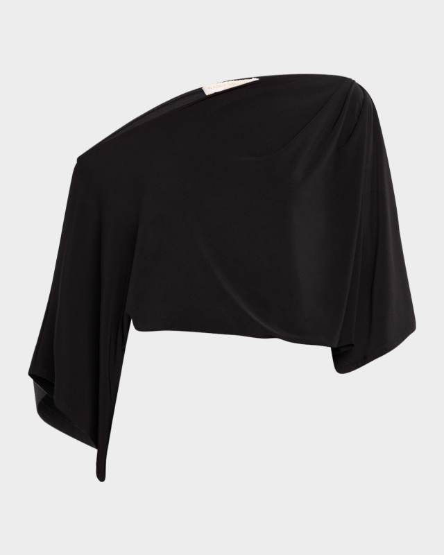 Jamila Asymmetric Draped Blouse